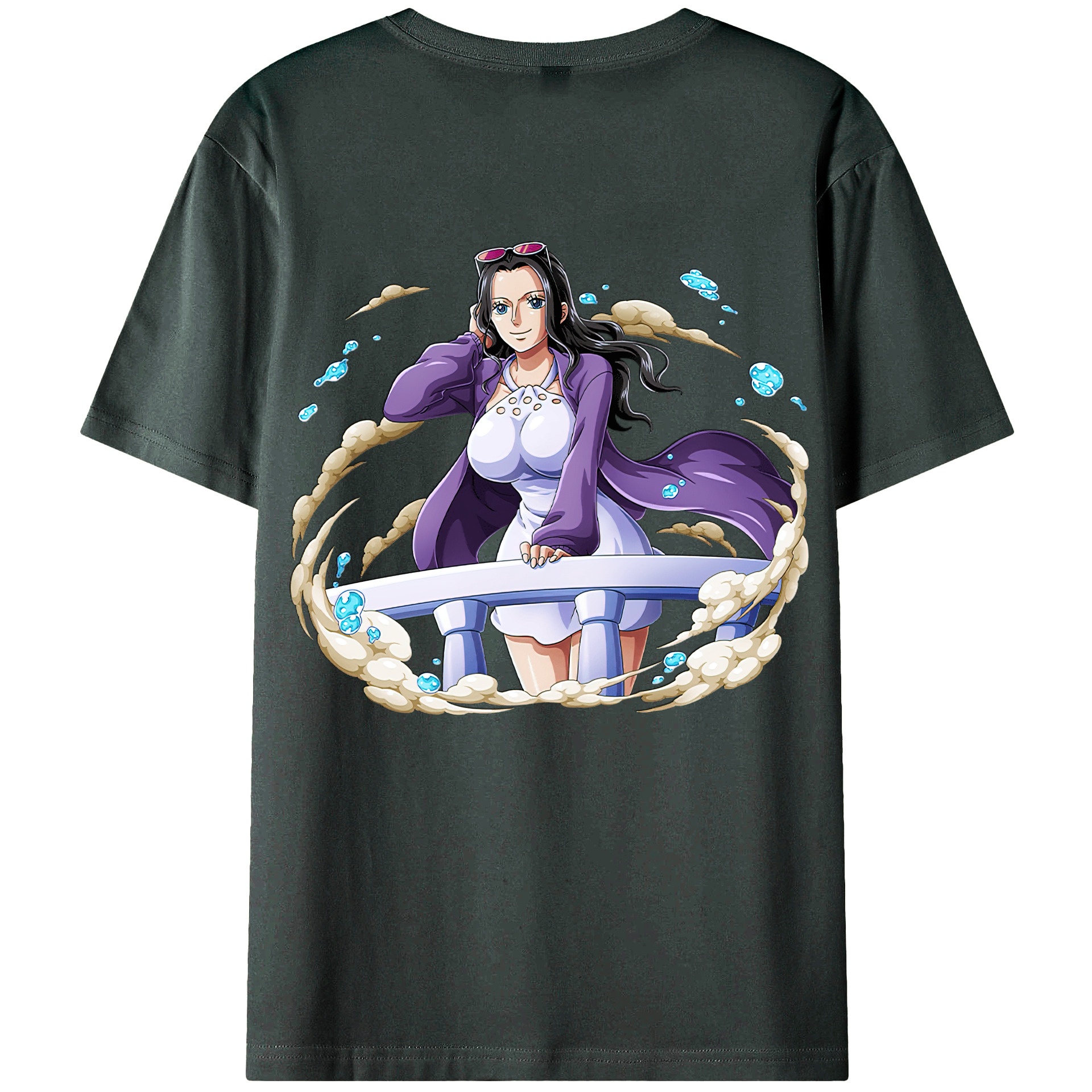 ワンピース ニコ・ロビン ONE PIECE Nico Robin 綿100％ メンズ半袖Tシャツ（バックプリント） 通気性